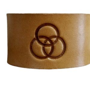 BONZO BASH Led Zeppelin ZOFO Mens Womens Brown Leather Snap Cuff Bracelet NEW